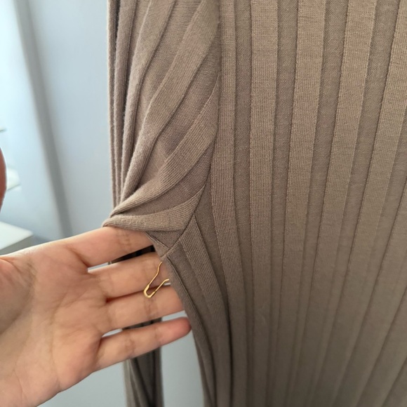 Nation‎ LTD Small Akiko High Split Slit Tunic Top Sahara Light Brown Rib Fall - Picture 9 of 11